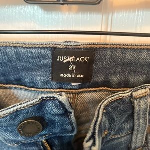 Cropped wide leg jeans